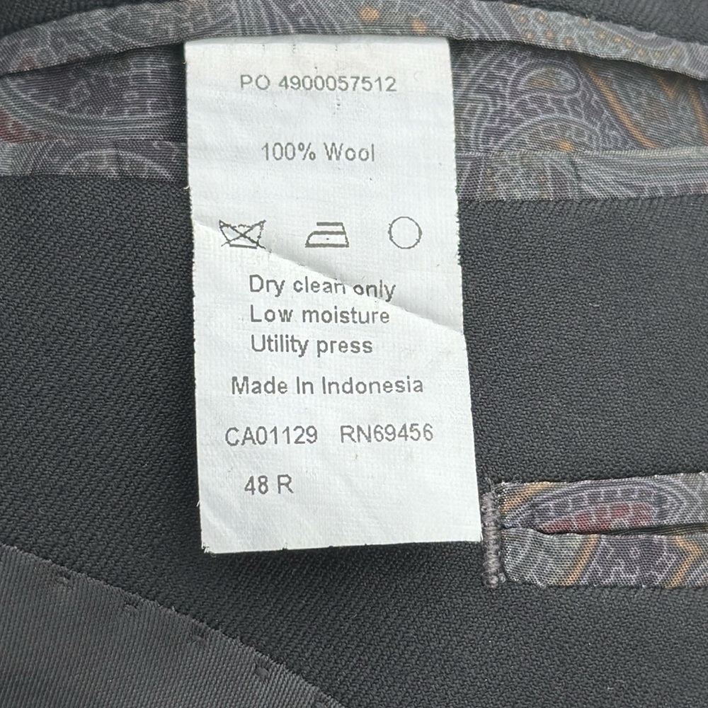 Ralph Lauren Black 100% Wool Blazer Size 48R - Picture 8 of 8